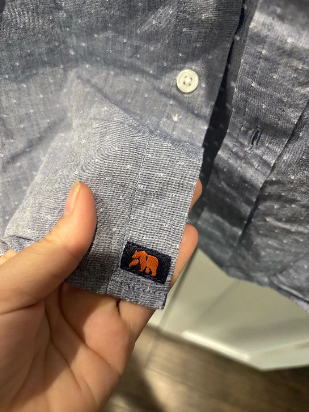 The Normal Brand Men's Blue Short-Sleeve Button-Down Shirt - Picture 4 of 5